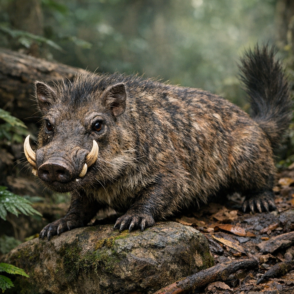 Warthogweasel, an AI-generated hybrid of Warthog and Weasel