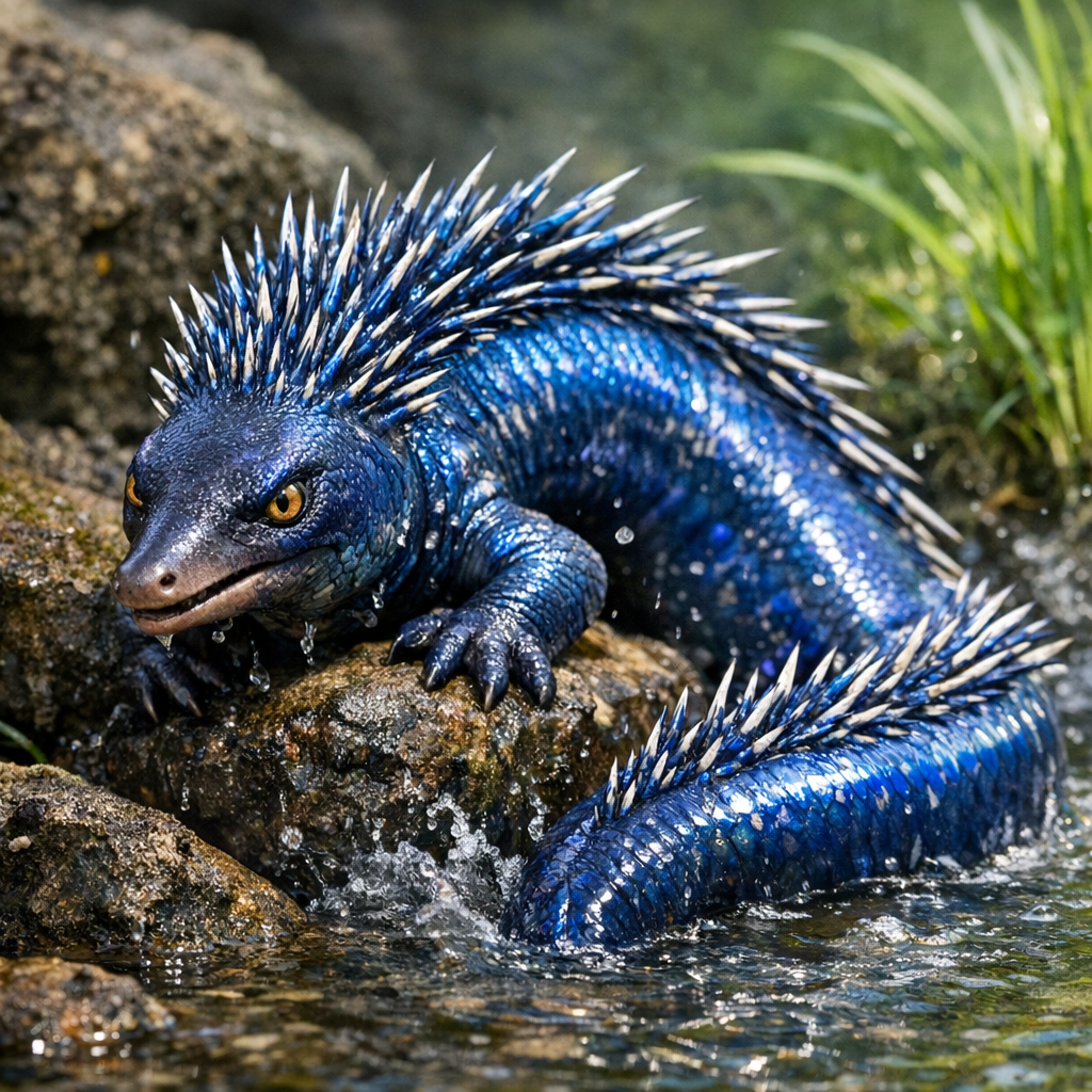 Echieleon, an AI-generated hybrid of Echidna and Eel