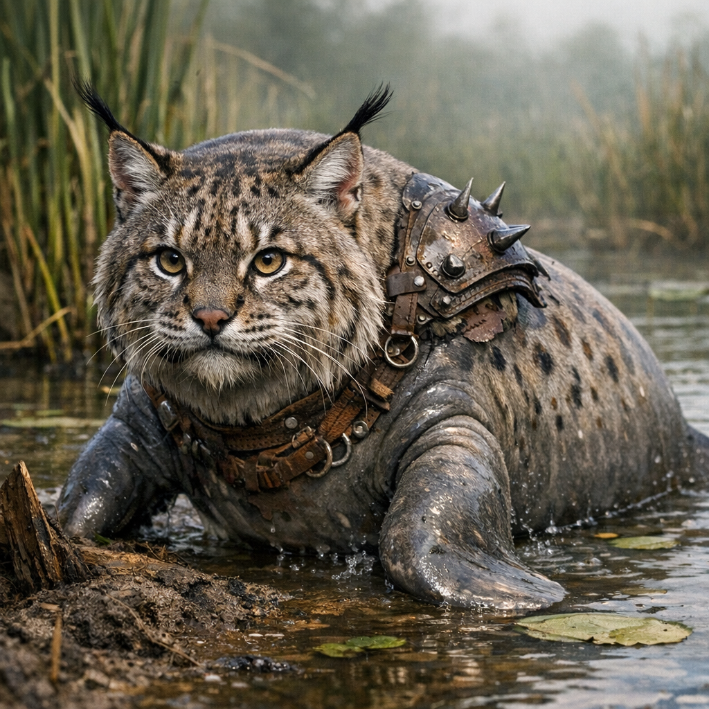 Lynatee, an AI-generated hybrid of Lynx and Manatee