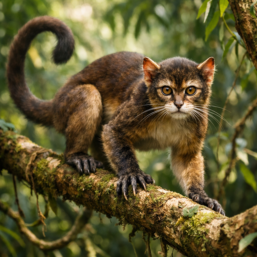 Monkat, an AI-generated hybrid of Monkey and Cat