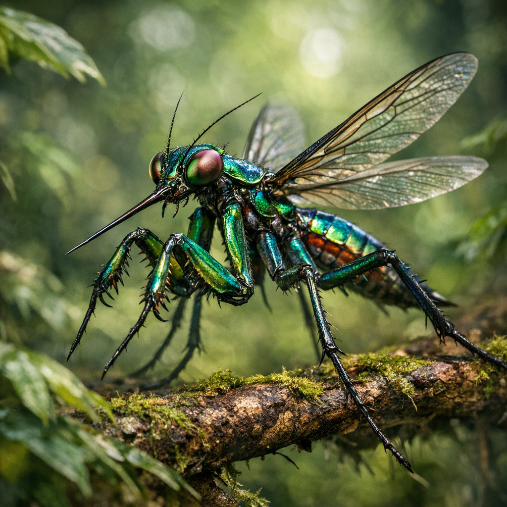 Mantisquito, an AI-generated hybrid of mosquito and Mantis