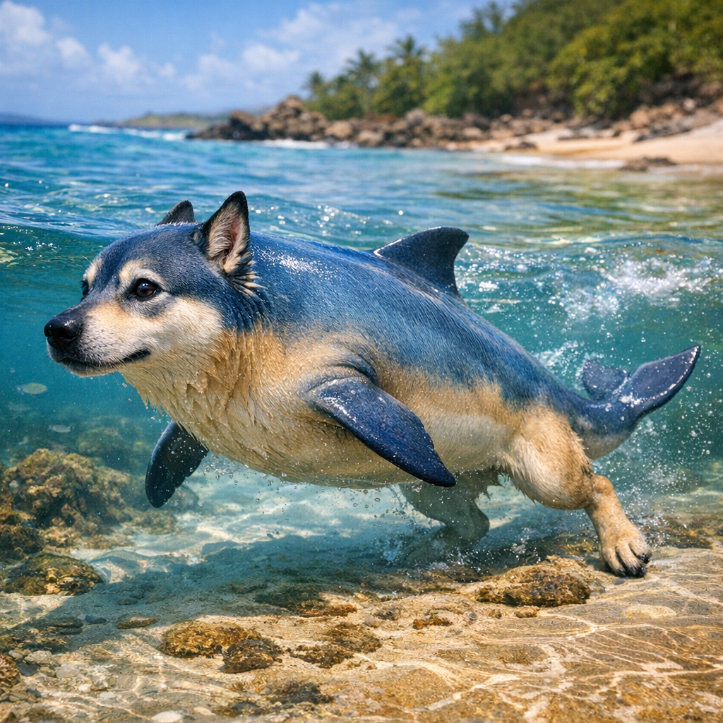 Dolfog, hybrid of dog and Dolphin