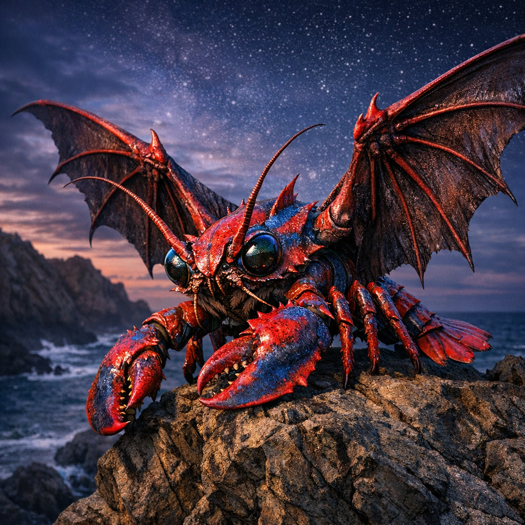 Lobat, an AI-generated hybrid of Bat and Lobster