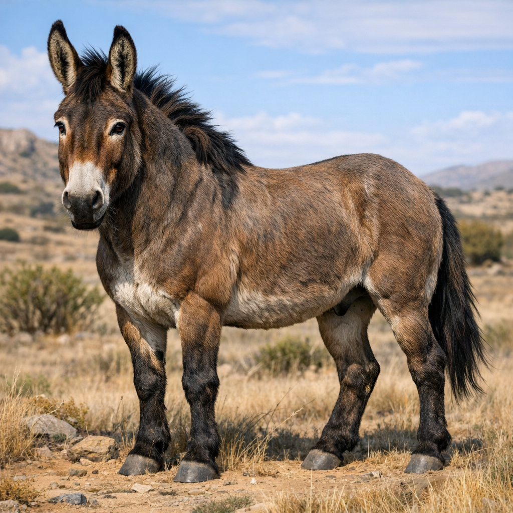 Honkorse, an AI-generated hybrid of Donkey and horse