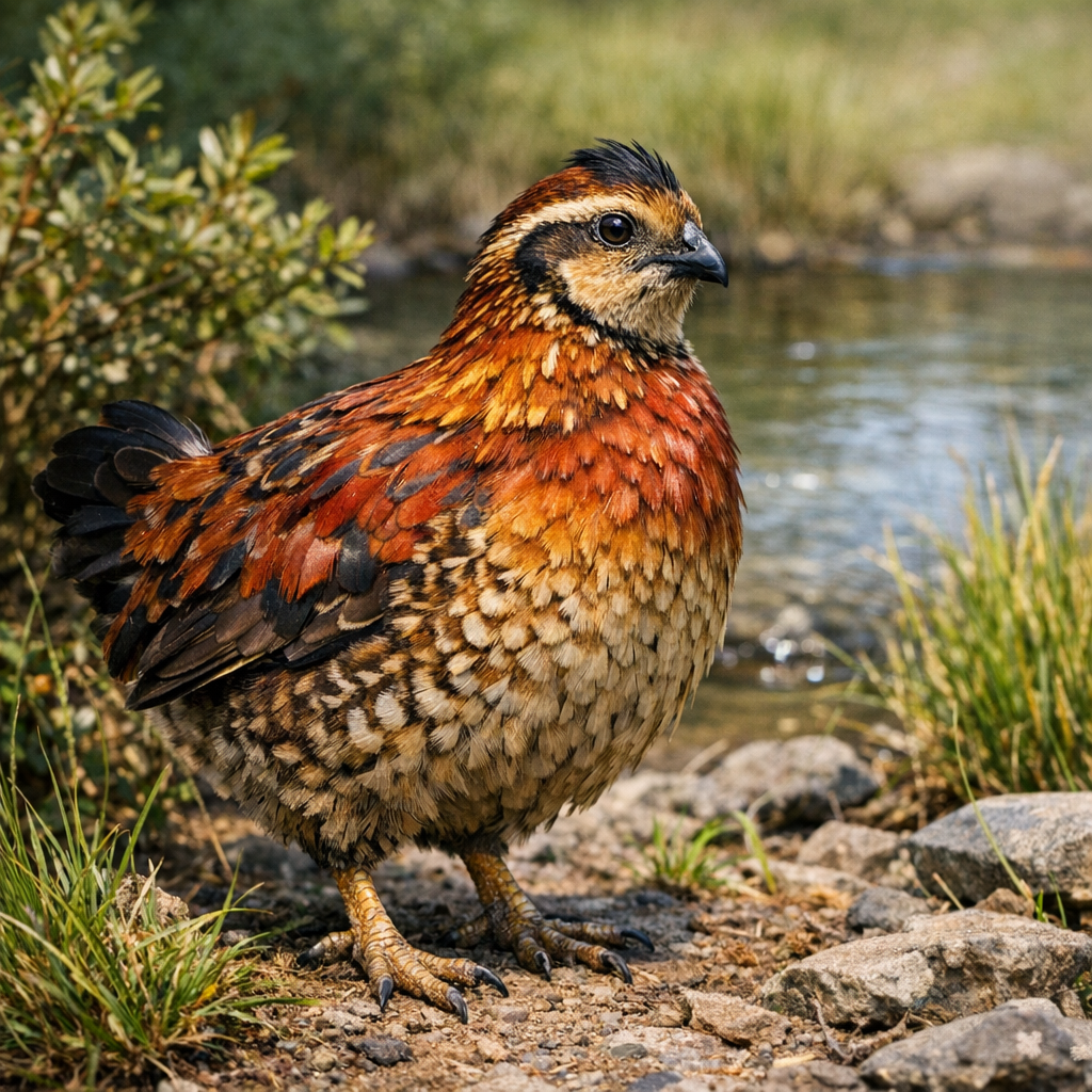 Quichick, an AI-generated hybrid of Quail and Chicken