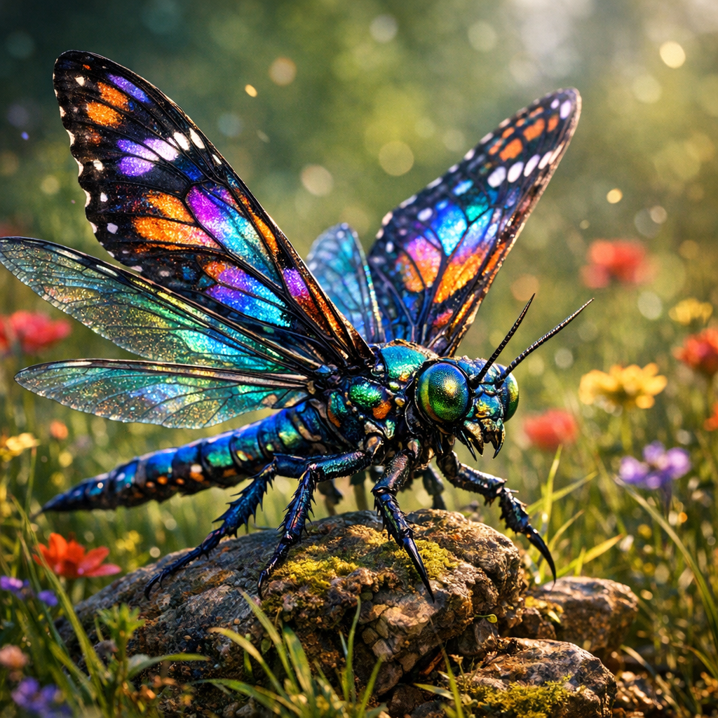 Flutterfly, an AI-generated hybrid of Butterfly and Dragonfly