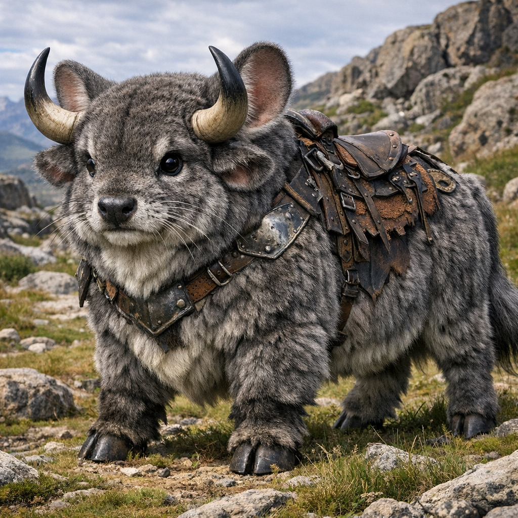 Chinchillox, an AI-generated hybrid of Ox and Chinchilla