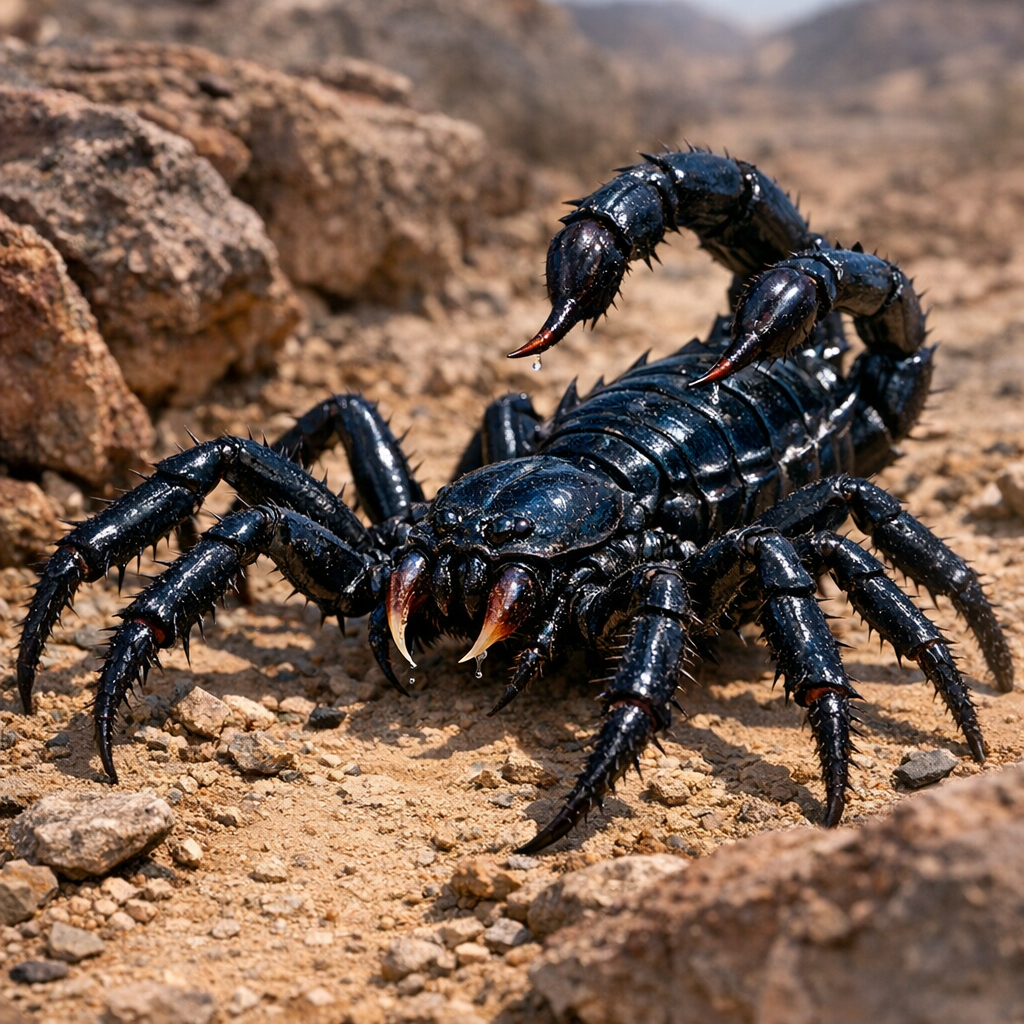 Scorpidra, an AI-generated hybrid of Scorpion and Spider