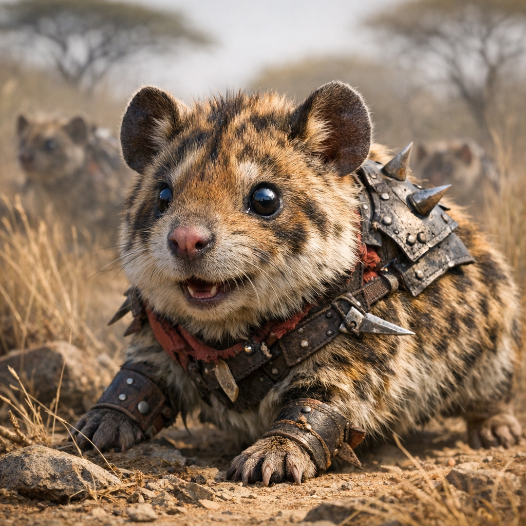 Hyguine, an AI-generated hybrid of Hyena and Guinea Pig