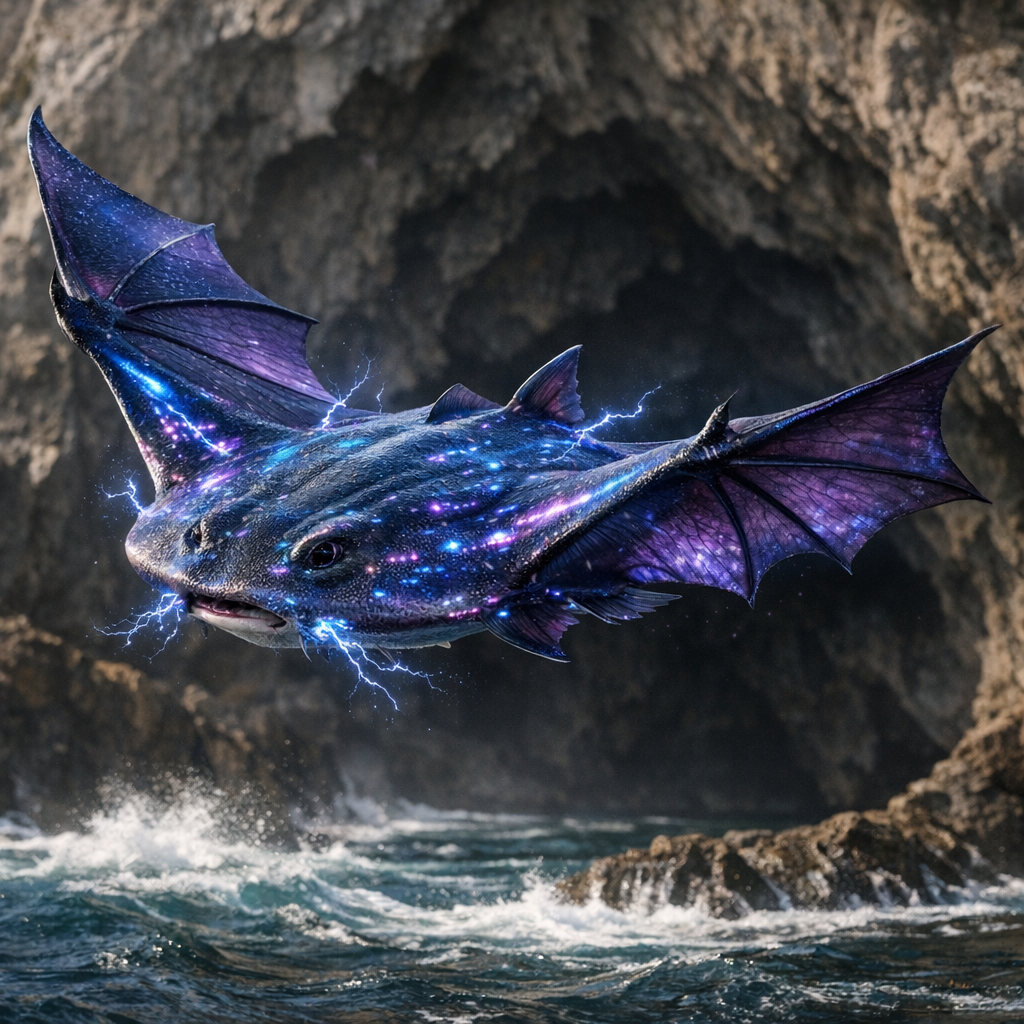 Electrobat, an AI-generated hybrid of Electric Ray and Bat
