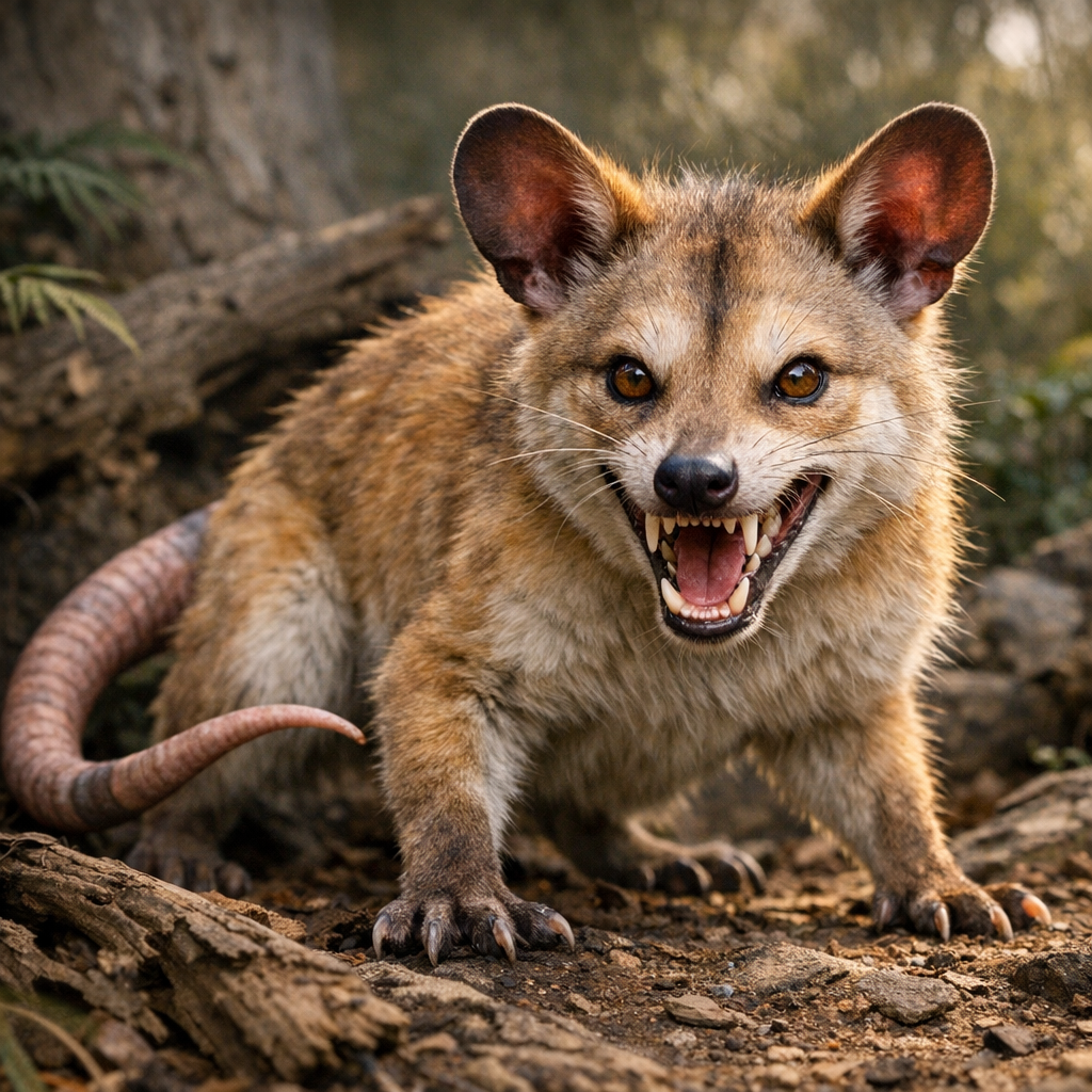 Dingopossum, an AI-generated hybrid of Opossum and Dingo