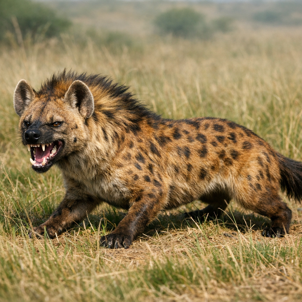 Hyweasel, an AI-generated hybrid of Hyena and Weasel