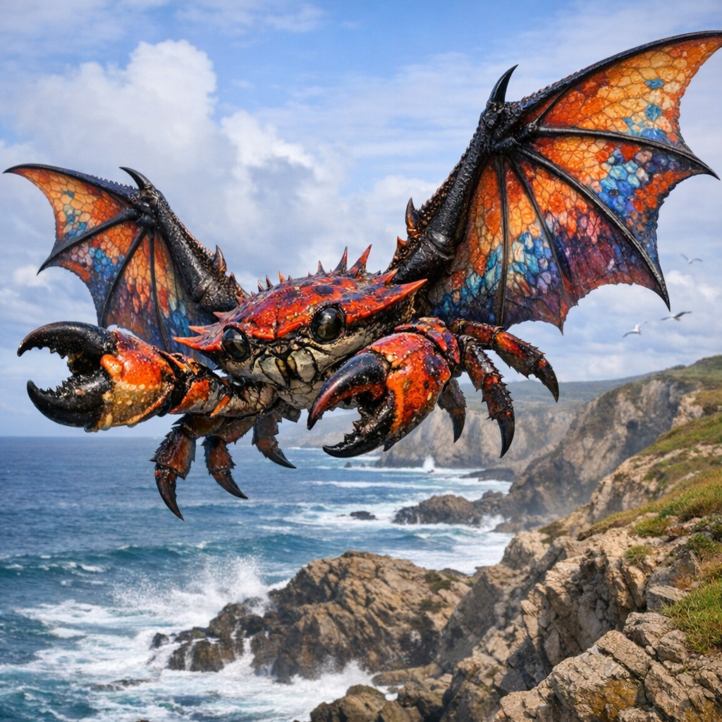 Crabbat, an AI-generated hybrid of Bat and Crab