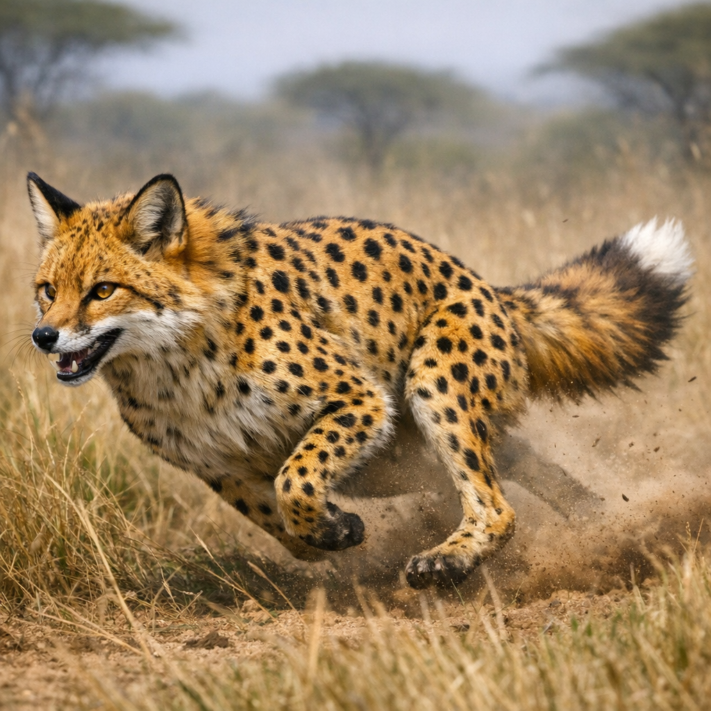 Cheetox, an AI-generated hybrid of Fox and Cheetah