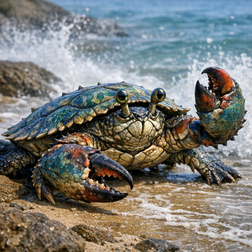 Craburtle, an AI-generated hybrid of Crab and Turtle