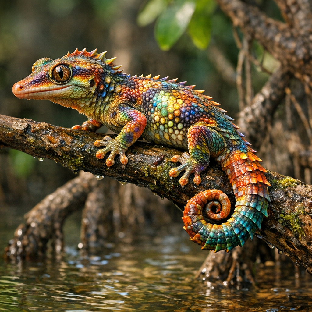 Geahorse, an AI-generated hybrid of Gecko and Seahorse