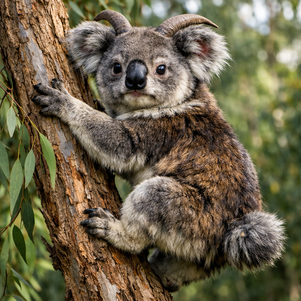Goala, an AI-generated hybrid of Goat and Koala