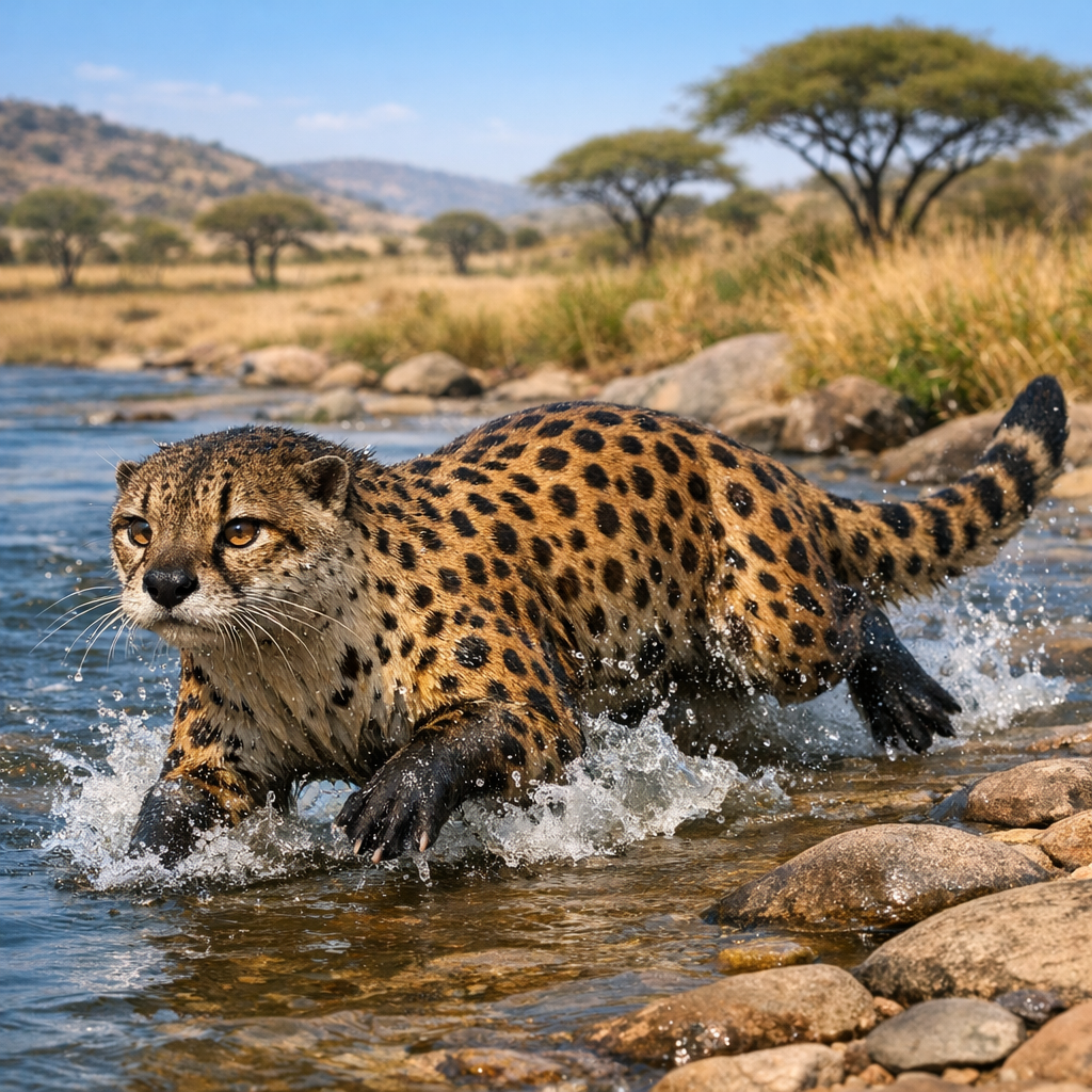 Ottercheet, an AI-generated hybrid of Otter and Cheetah