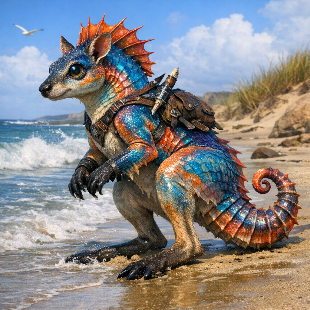 Seawallaby, an AI-generated hybrid of Seahorse and Wallaby
