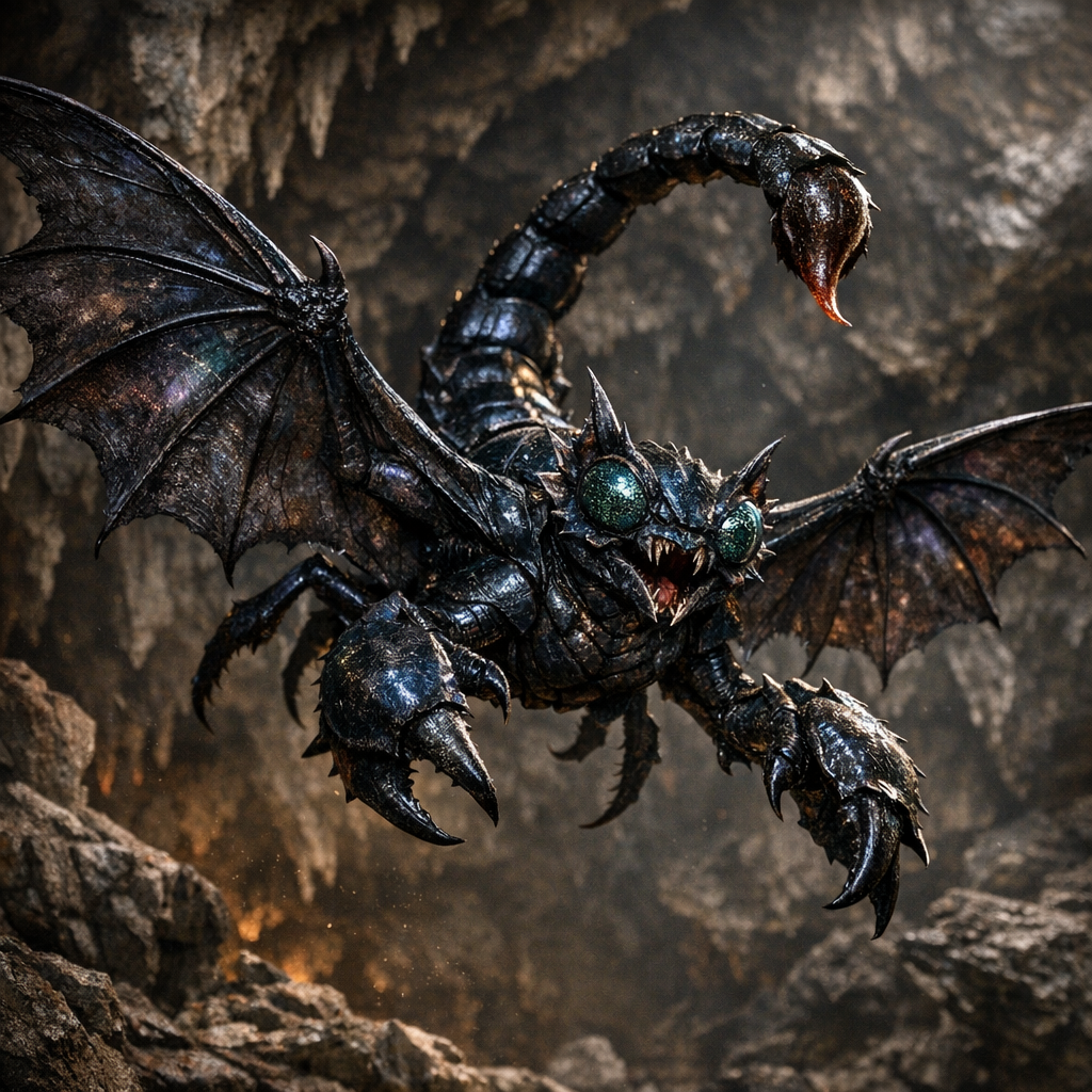 Scoribat, an AI-generated hybrid of Bat and Scorpion