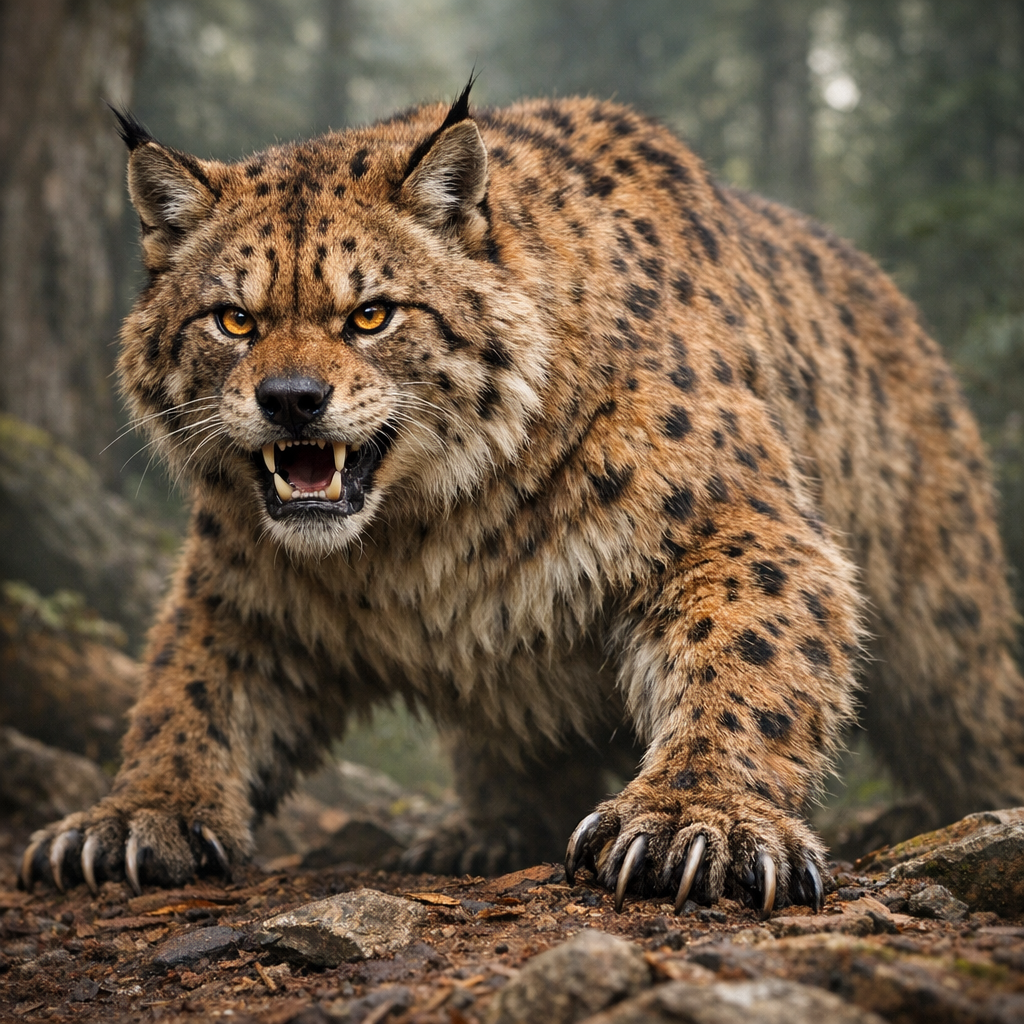 Bearcat, an AI-generated hybrid of Bear and Bobcat