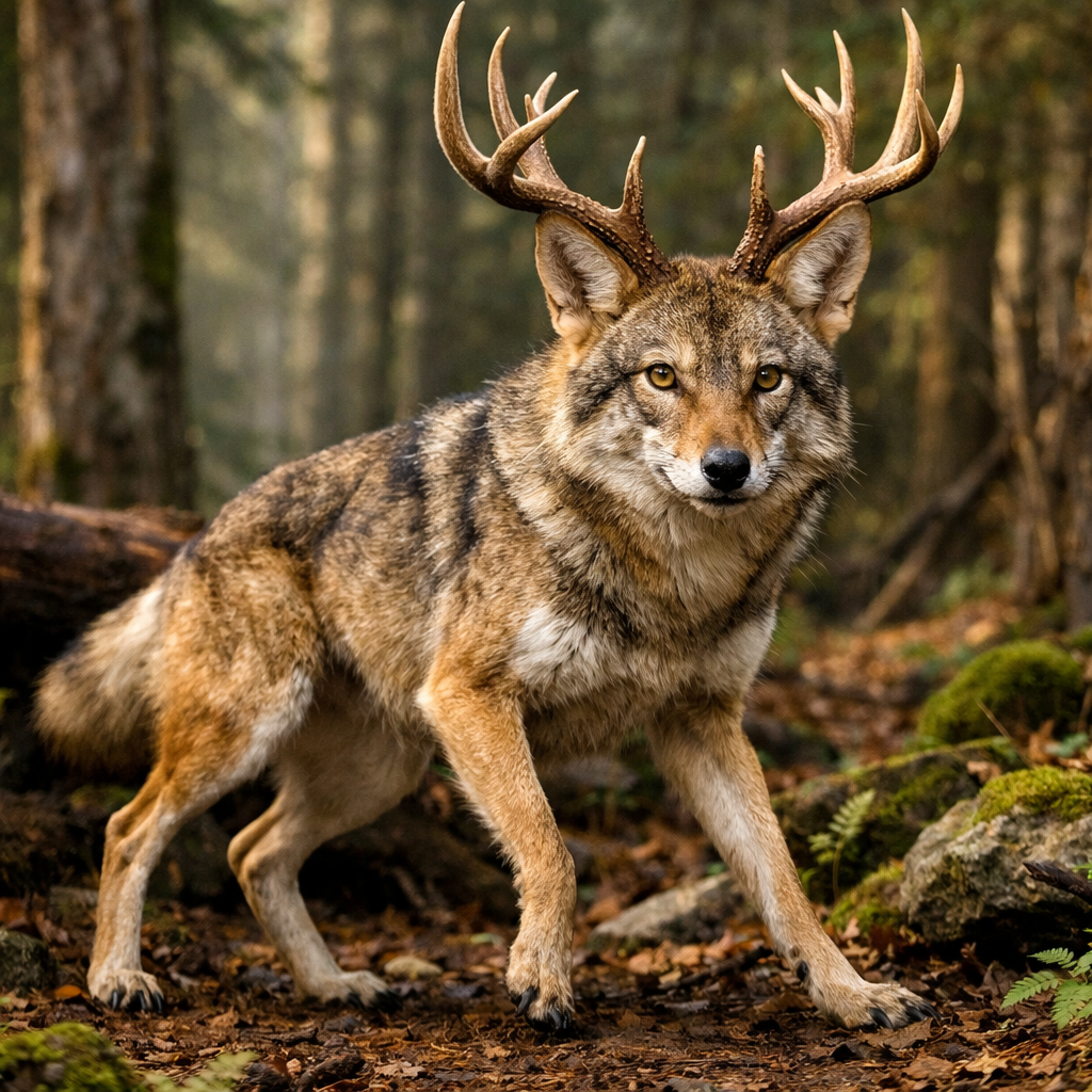 Coydeer, an AI-generated hybrid of Coyote and Deer