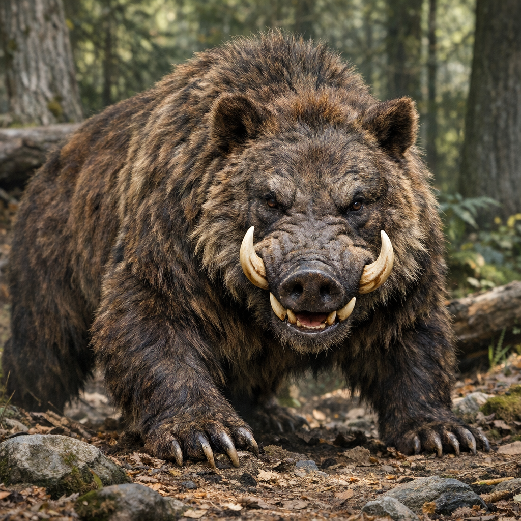 Bearthog, an AI-generated hybrid of Bear and Warthog