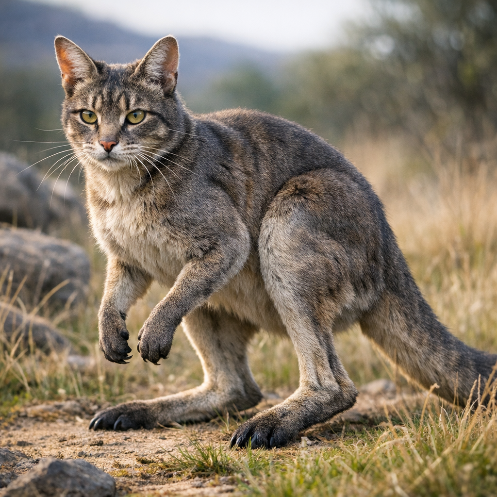 Kangaricat, an AI-generated hybrid of Kangaroo and Cat