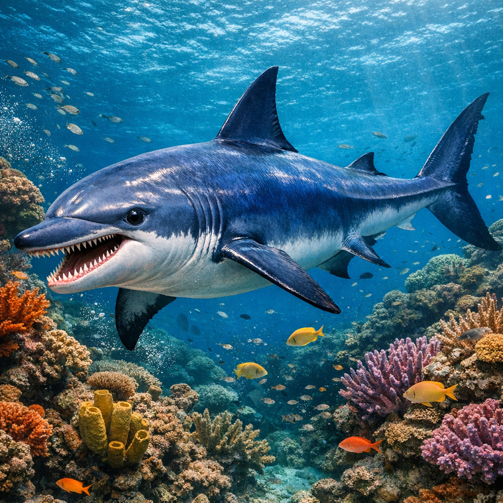 Dolphark, an AI-generated hybrid of Dolphin and Shark