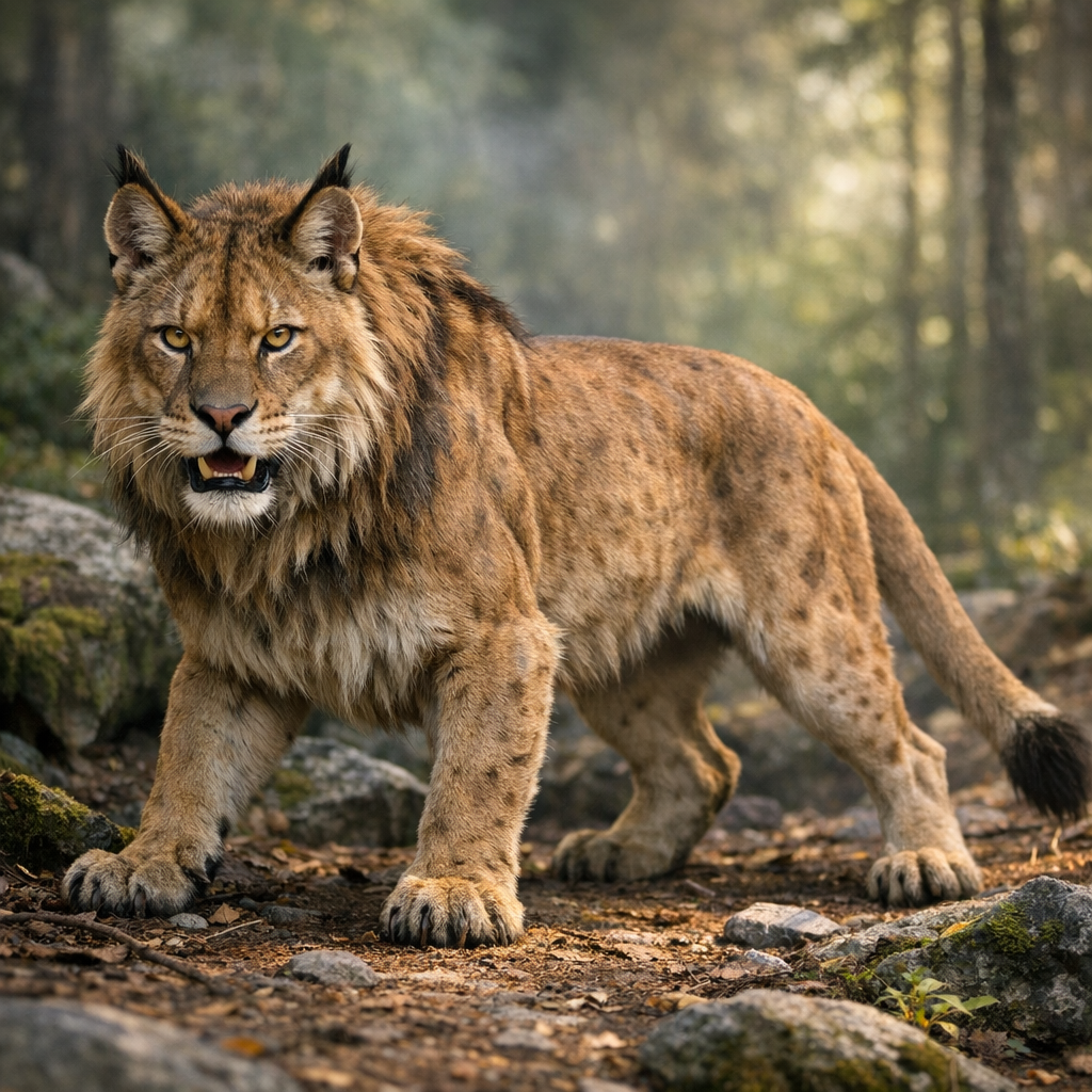 Ligon, an AI-generated hybrid of Lion and Cougar