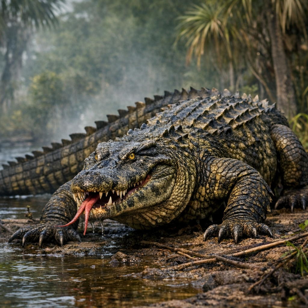 Gatorodo Dragon, an AI-generated hybrid of Alligator and Komodo Dragon