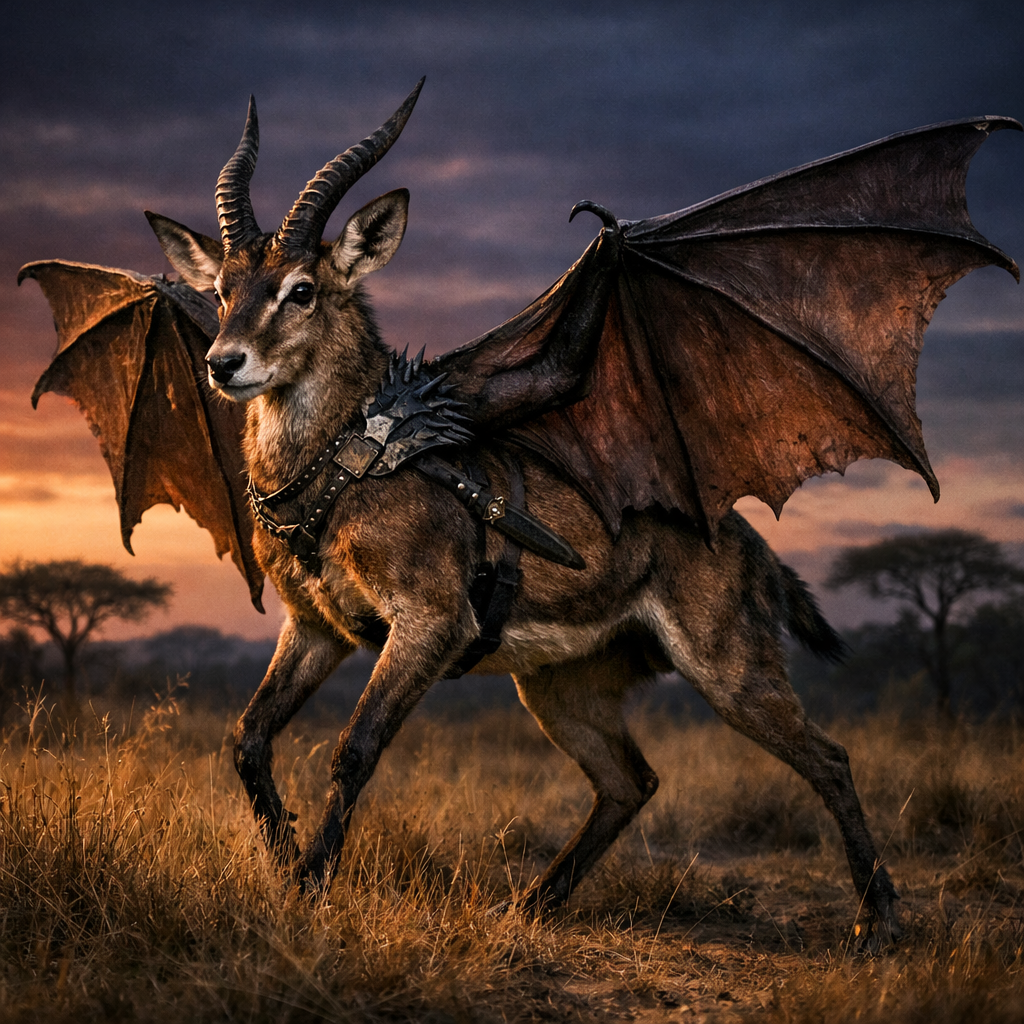 Antobat, an AI-generated hybrid of Antelope and Bat