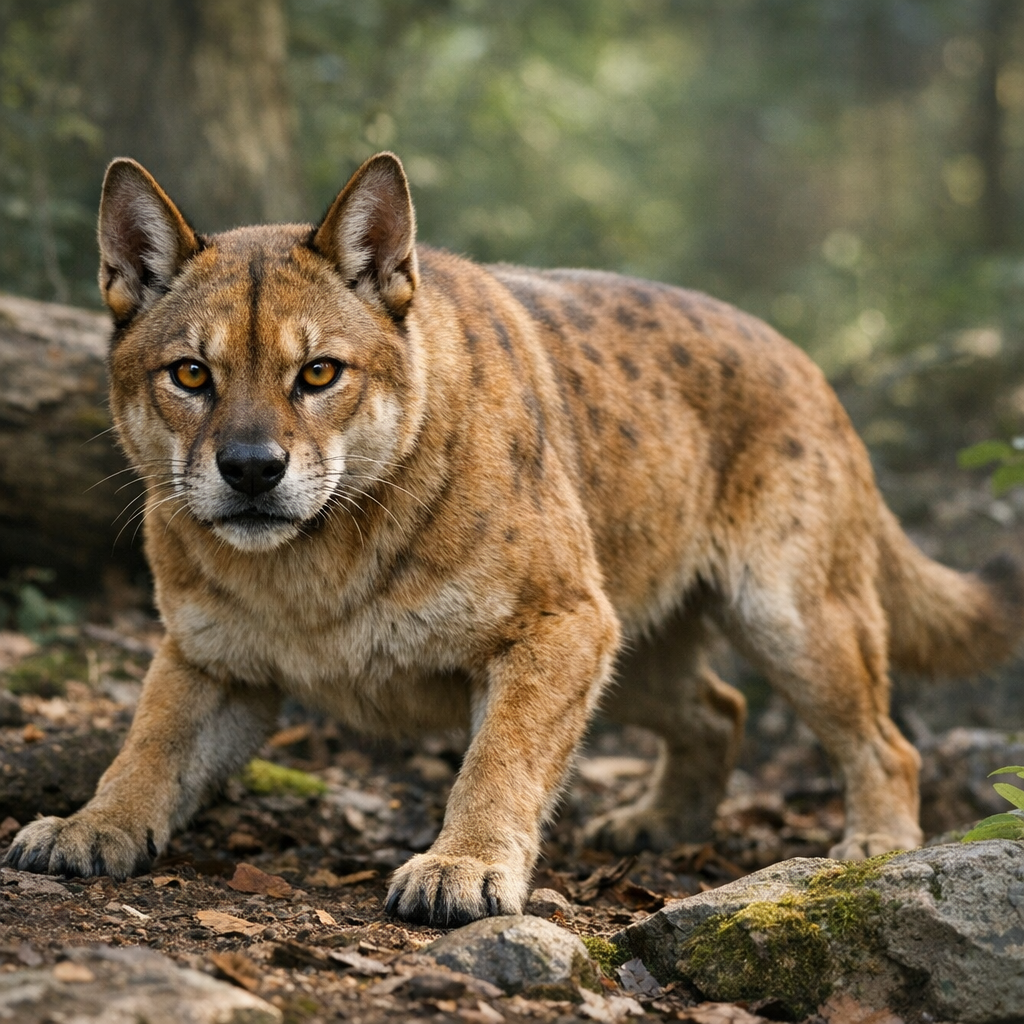 Cougog, an AI-generated hybrid of dog and Cougar