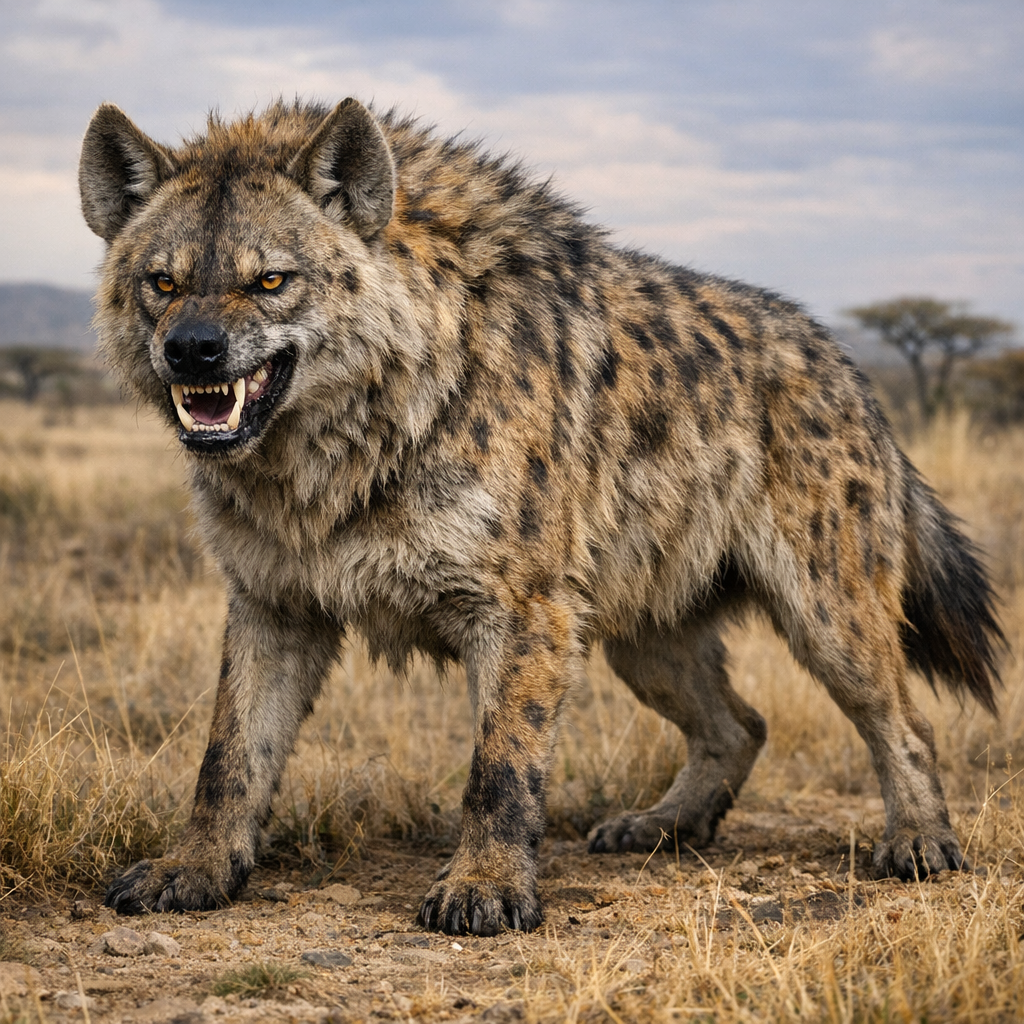 Hyolwolf, an AI-generated hybrid of Hyena and Wolf