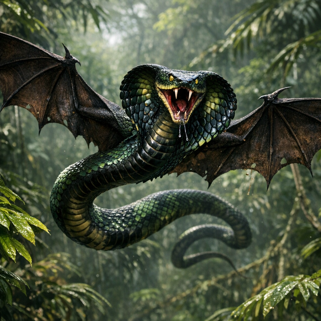 CobraBat, an AI-generated hybrid of Bat and Cobra
