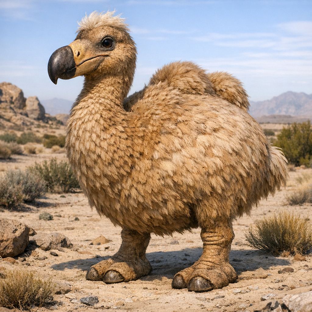 Dodal, an AI-generated hybrid of Dodo and Camel