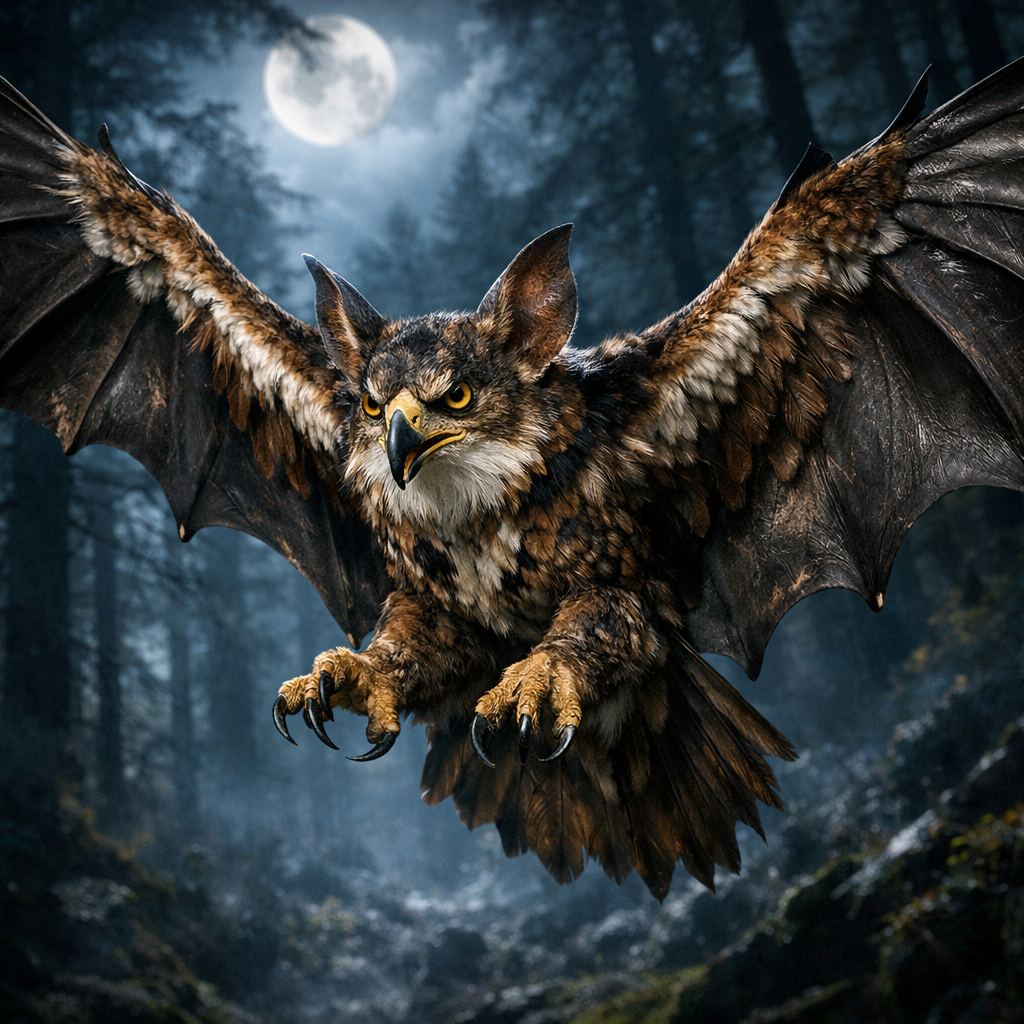 Eaglebat, an AI-generated hybrid of Bat and Eagle