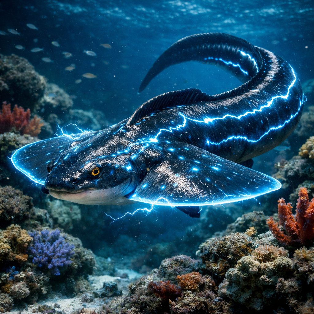 Electroelray, an AI-generated hybrid of Eel and Electric Ray