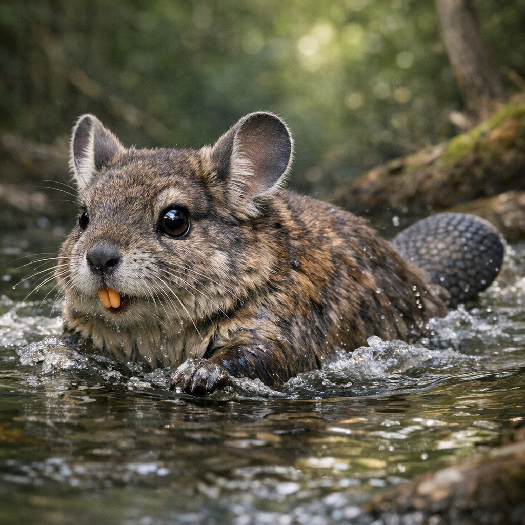 Chinchaver, an AI-generated hybrid of Beaver and Chinchilla