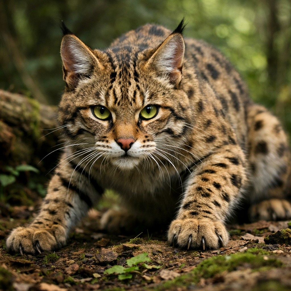 Felis Silvestris, an AI-generated hybrid of Cat and Wildcat