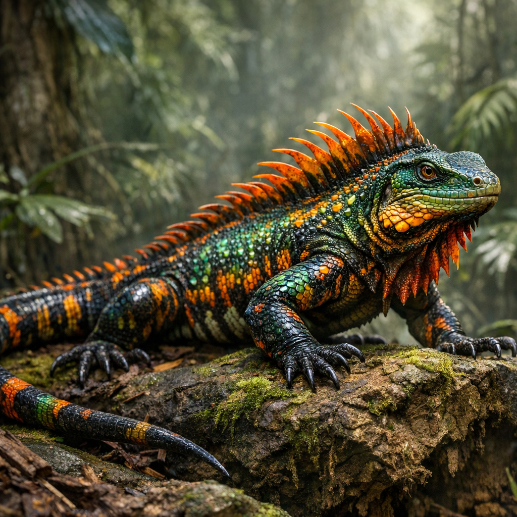 Iguamander, an AI-generated hybrid of Salamander and Iguana