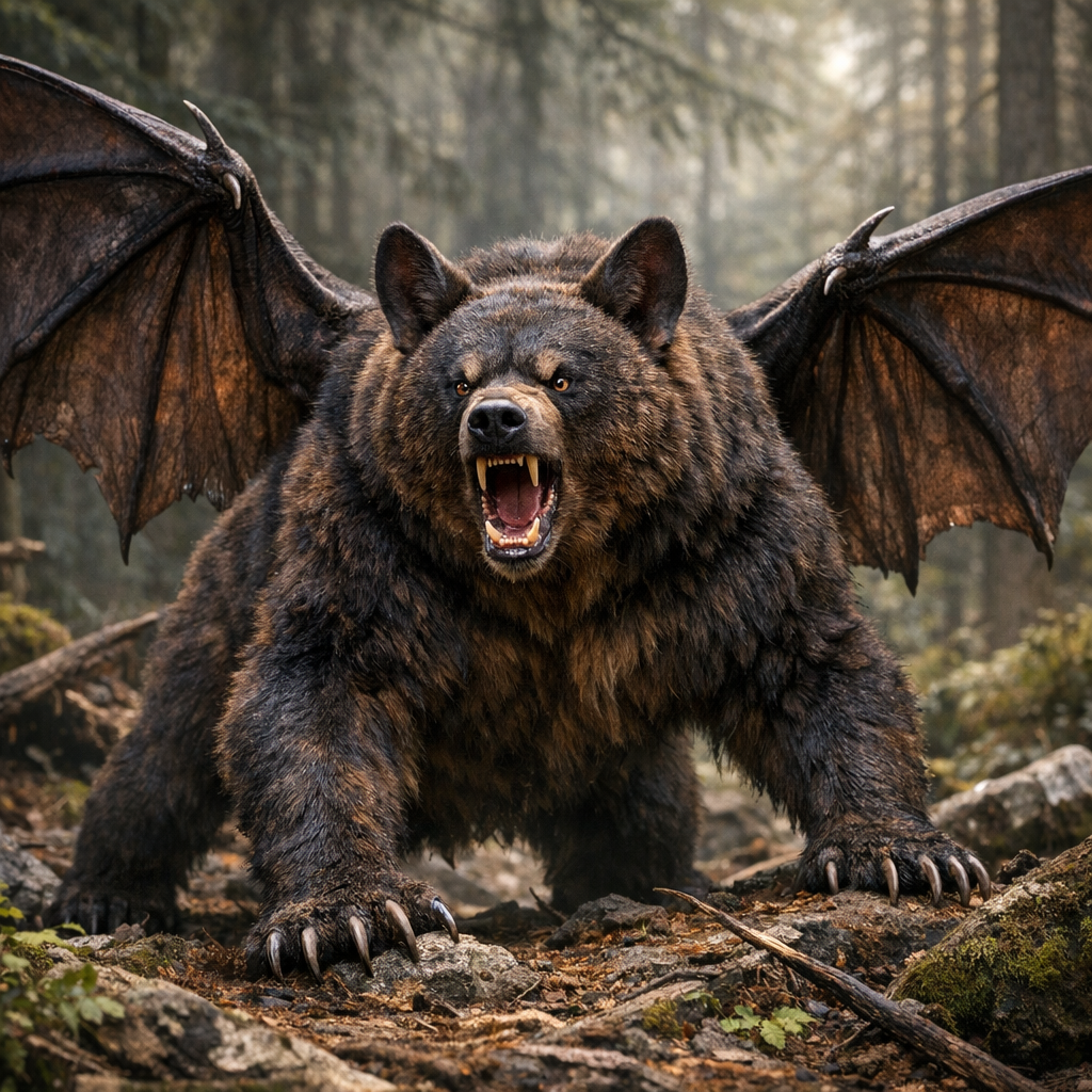 Batar, an AI-generated hybrid of Bat and Bear