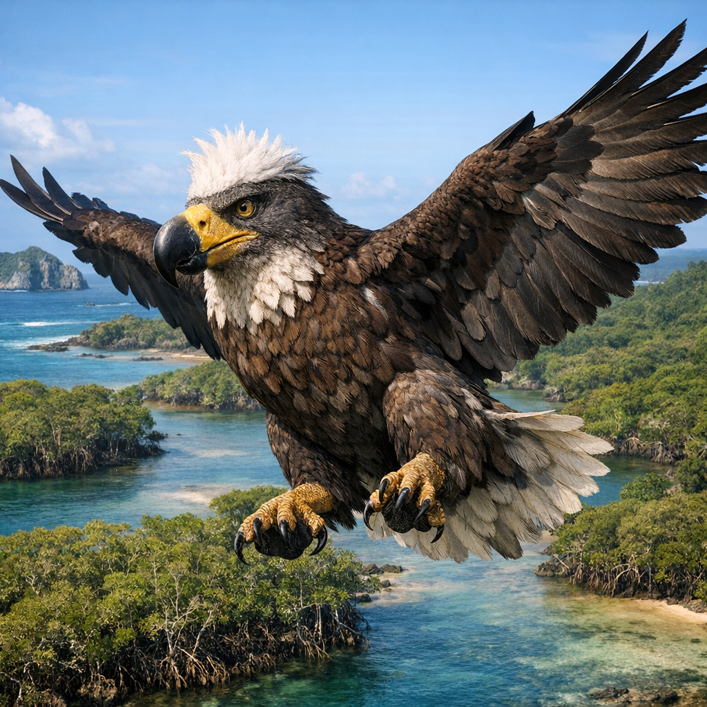 Baldodo, an AI-generated hybrid of Bald Eagle and Dodo