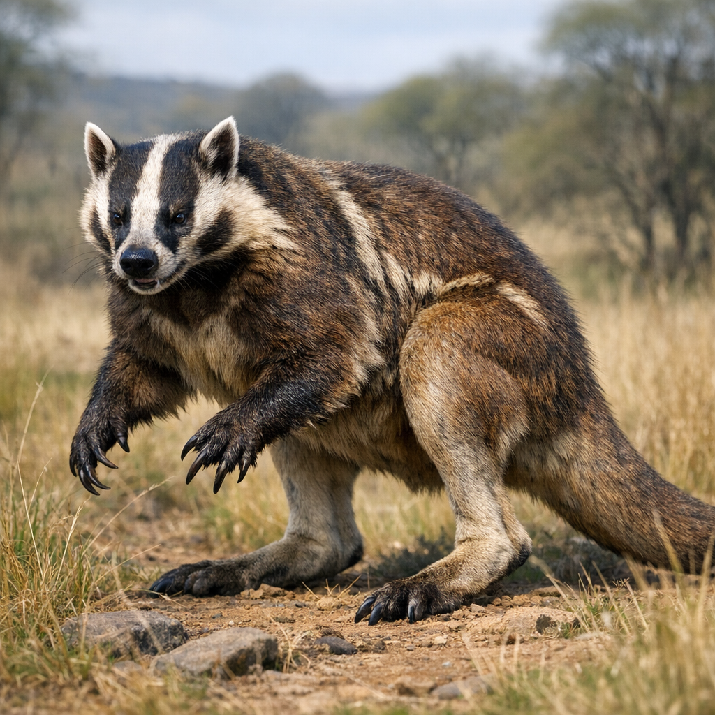 Badgaroo, an AI-generated hybrid of Badger and Kangaroo