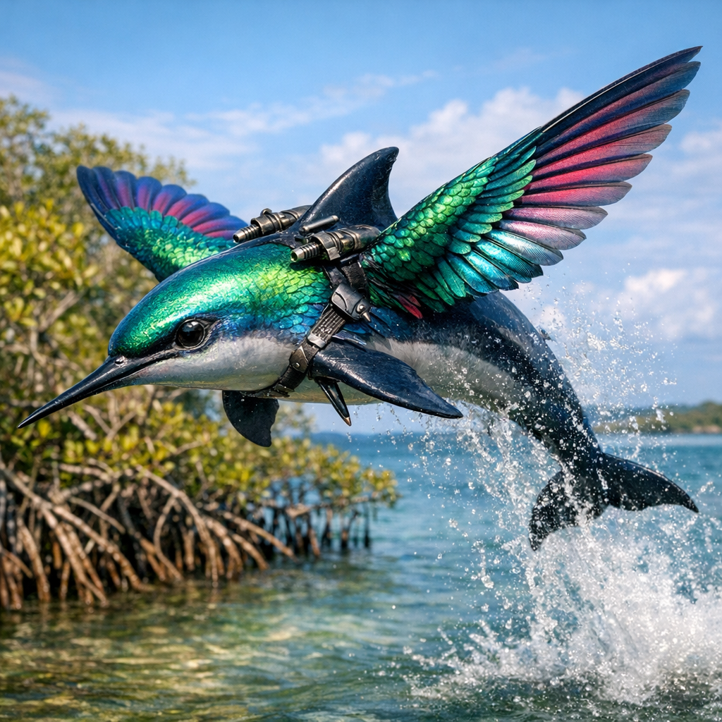 Dolphinbird, hybrid of Dolphin and Hummingbird