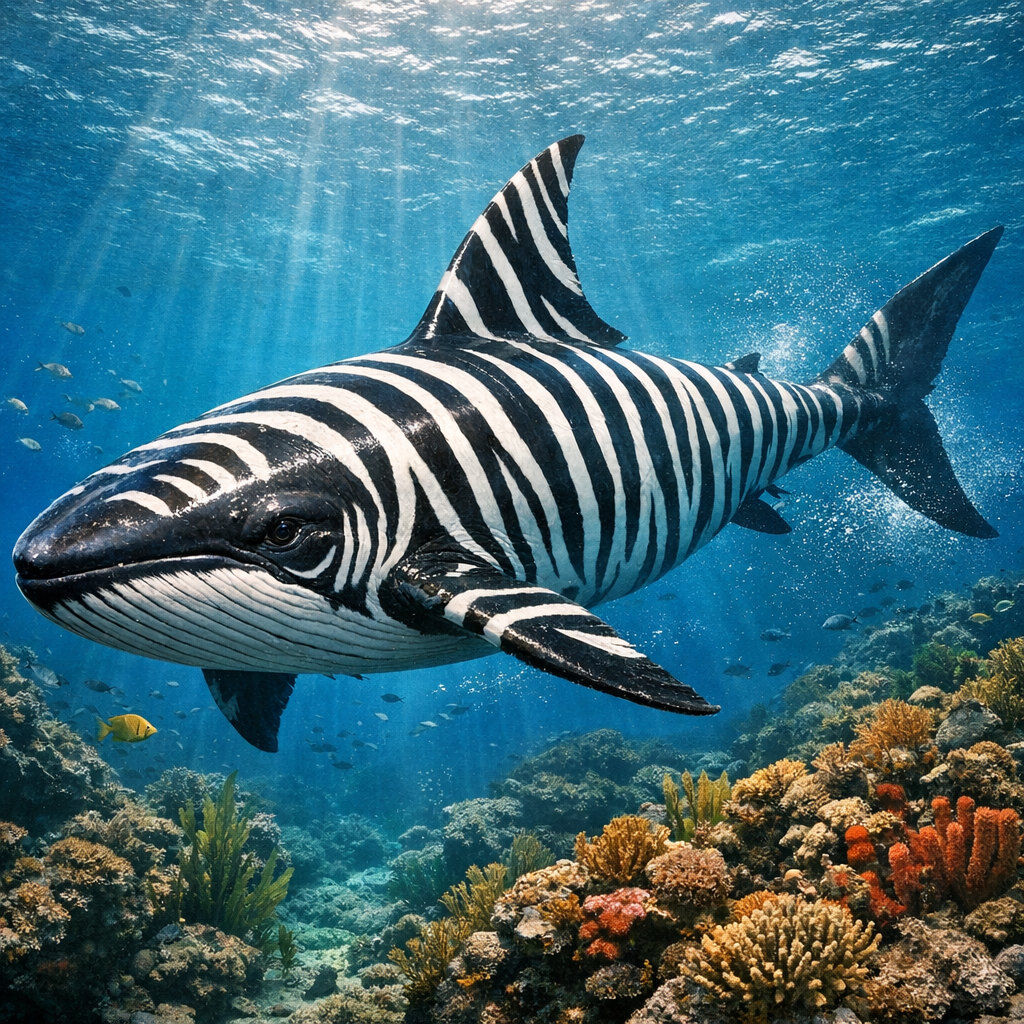 Zebrale, hybrid of Whale and Zebra