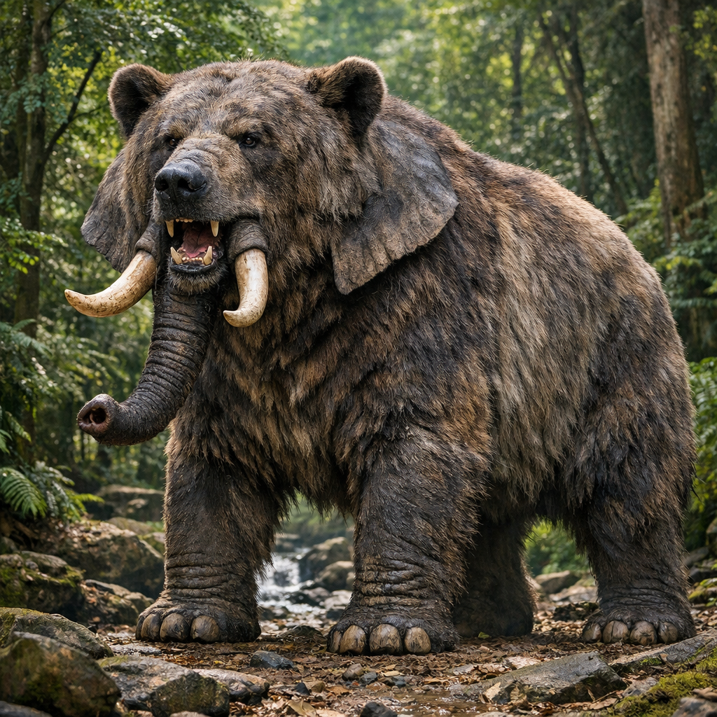 Bearphant, an AI-generated hybrid of Bear and Elephant
