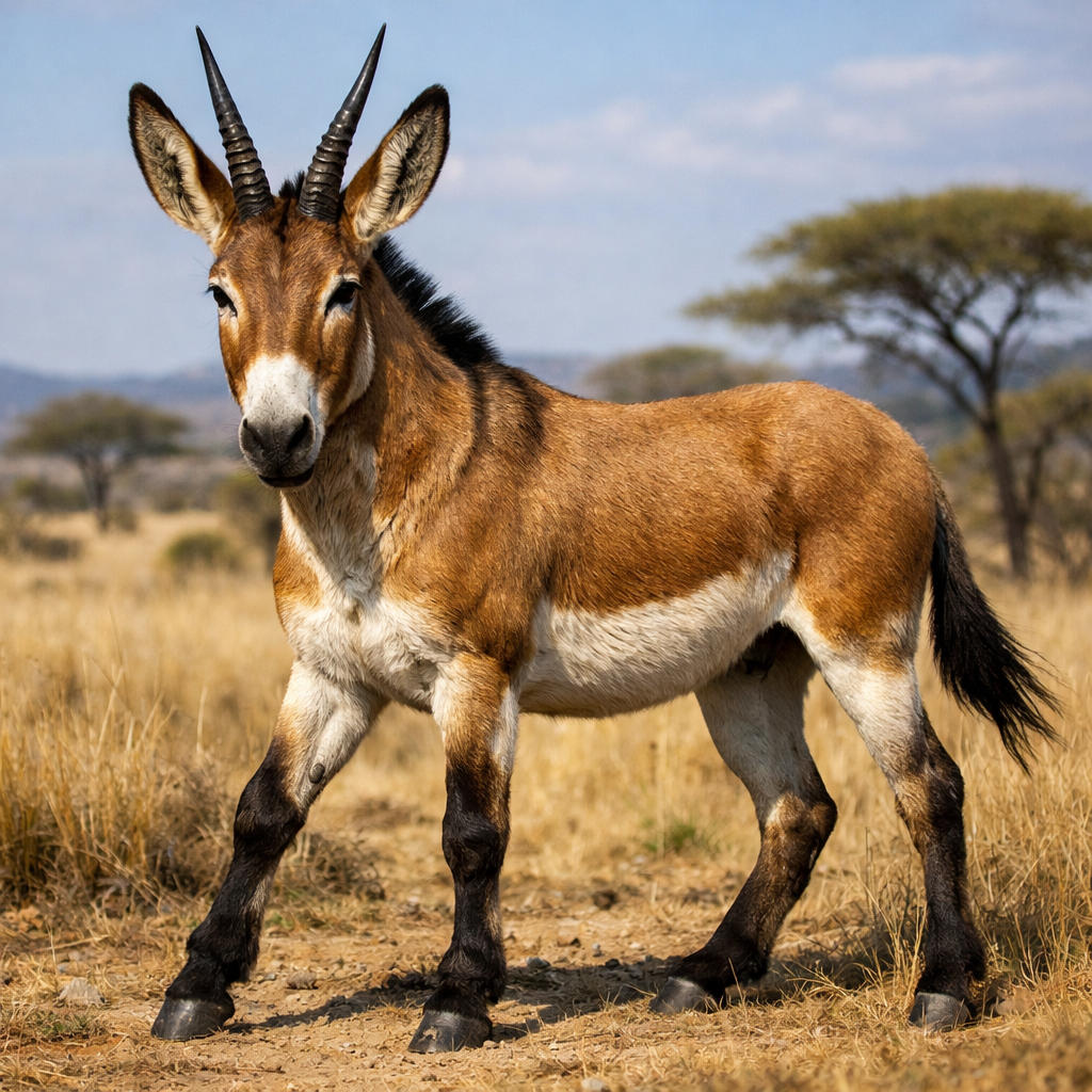 Antelkey, hybrid of Antelope and Donkey