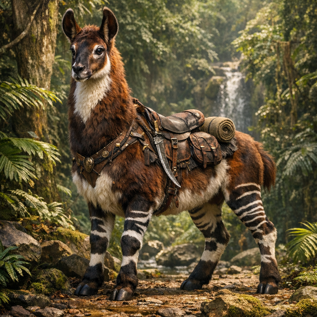 Llamokapi, hybrid of Llama and Okapi