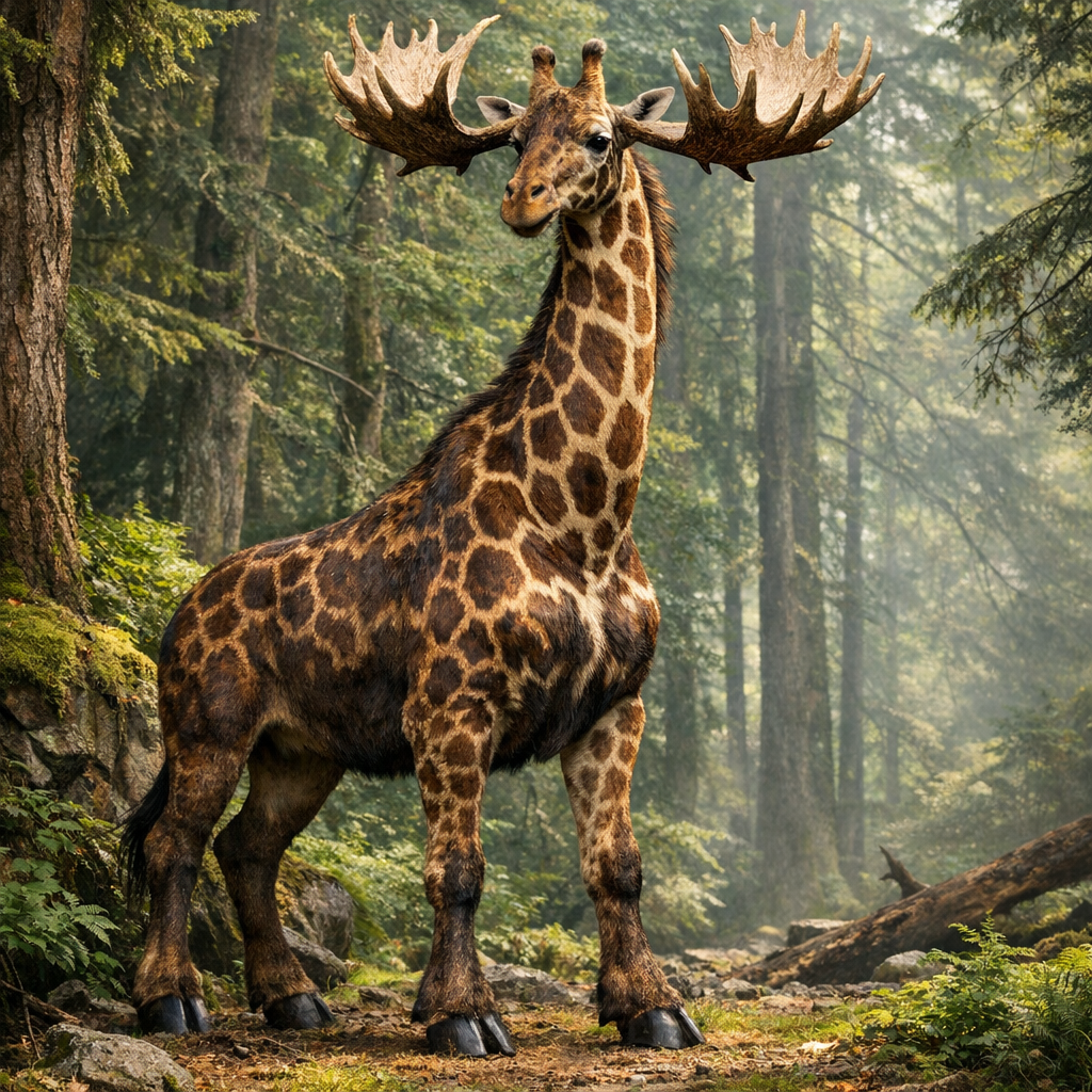 Giraffoose, hybrid of Giraffe and Moose